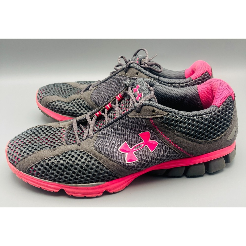 Under Armour Micro‎ G Assert Gray Pink Women's Size 9.5 Athletic Shoes 1215468